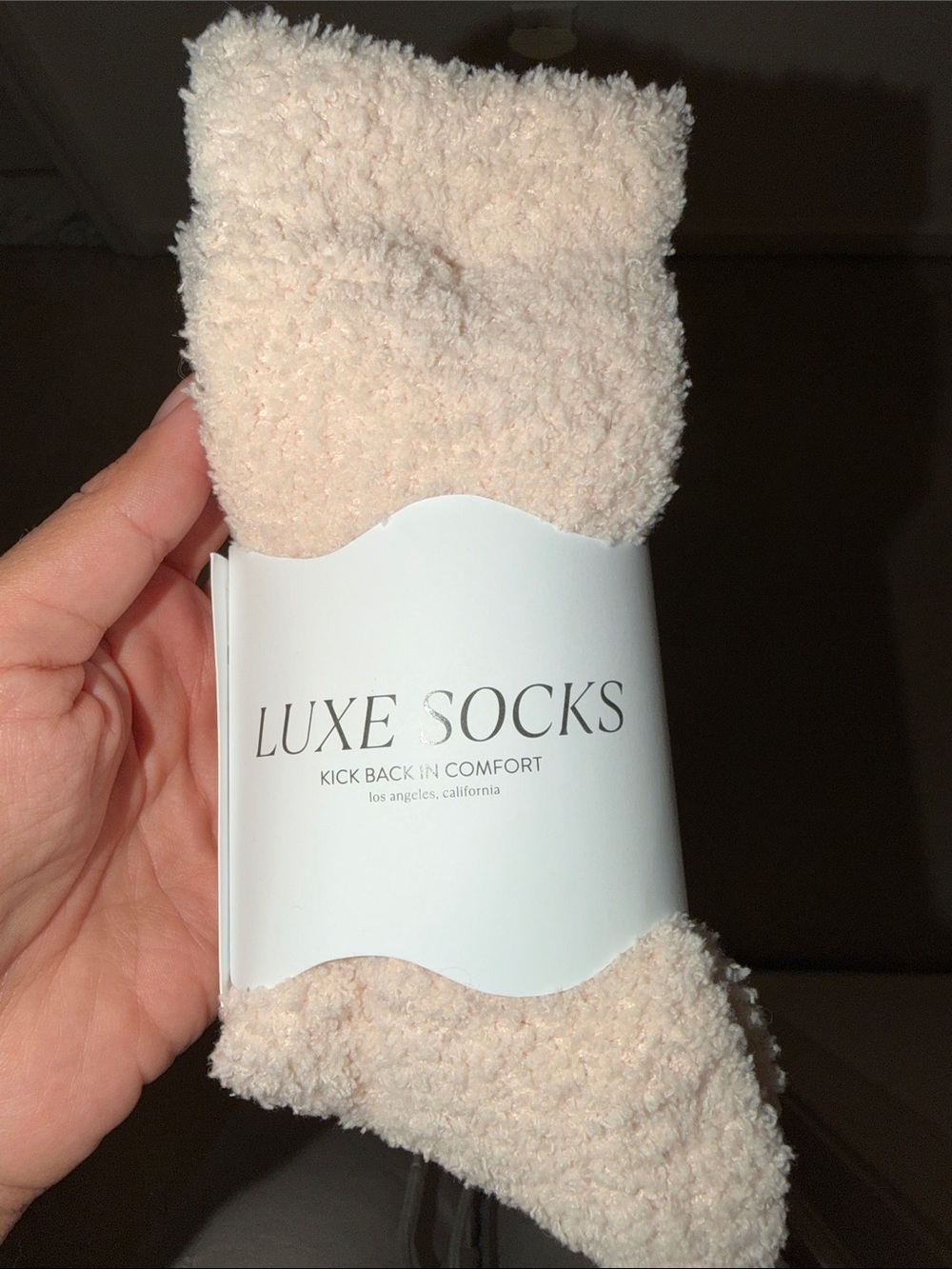 Plush Cozy Crew Socks - Cream